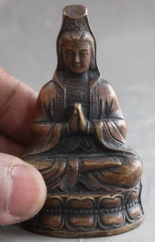 

ZSR 606 ++++++Chinese Bronze Kwan-yin Guan Yin Boddhisattva Goddess Buddha Statue