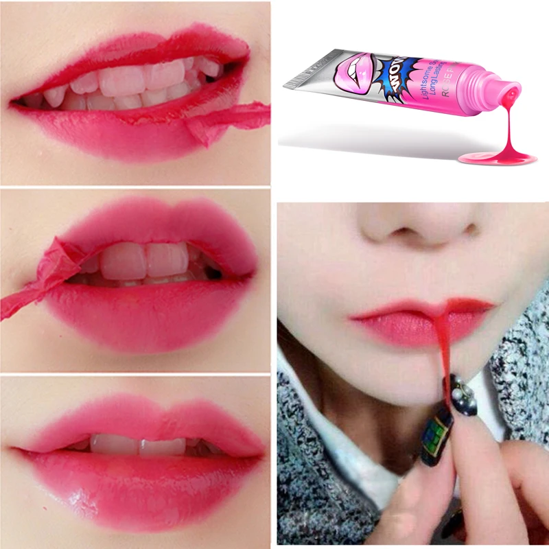 Отшелушивающий блеск для губ, 5 цветов, румяна, стойкий водонепроницаемый Матовый тинт для губ, макияж, розовый, сексуальный, красный, стойкий к поцелуям, губы