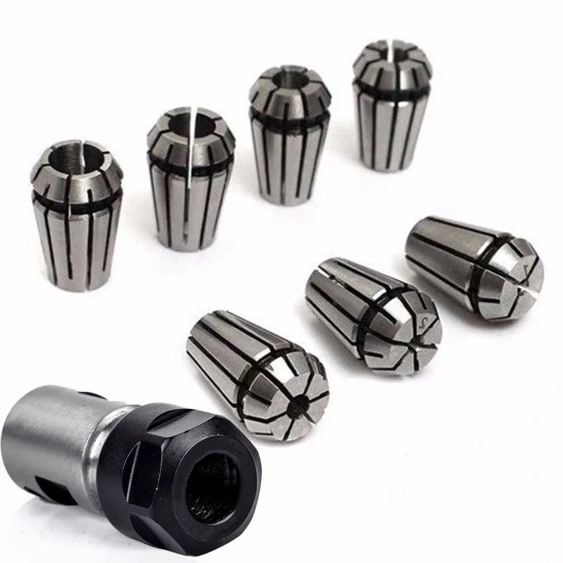 

8pcs/set ER11 Spring Collet 1-7mm & 5mm ER11A Extension Rod Motor Shaft Holder Kits