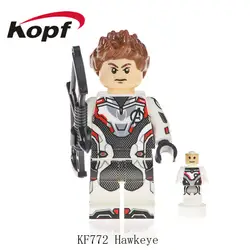 Одиночная продажа строительные блоки Мстители 4 конца игра космический костюм с микро фигурой Hawkeye Тор ракета куклы игрушки для детей KF772