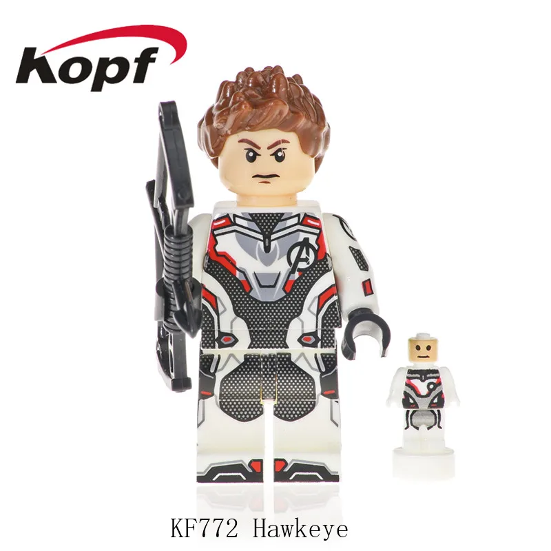 

Single Sale Building Blocks Avengers 4 End Game Space Suit With Micro Figure Hawkeye Thor Rocket Dolls Toys For Children KF772
