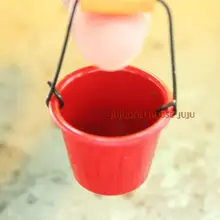 Миниатюрный Кукольный дом сцена из глины мини-модель моделирования Красный металлический бочонок