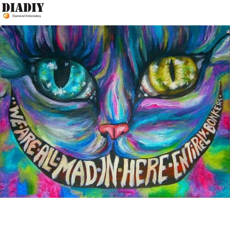 Алмазная 5D картина кошачий глаз DIADIY полноразмерная/круглая вышивка мозаика для