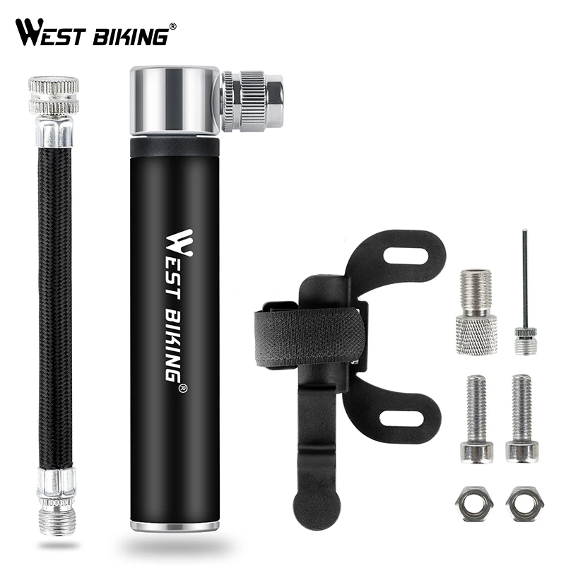 Bicycle Tire Inflator Pump Mini Bike Hand Pump Presta Schrader Valve