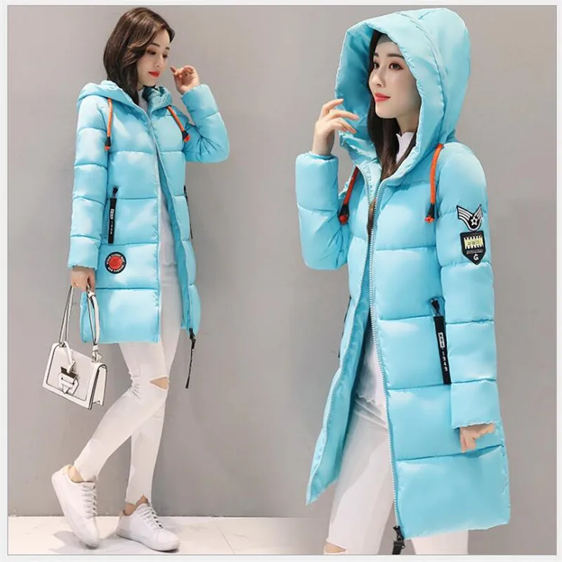 2019 Winter jacket women Thick Long Women Parkas Hooded Female Outwear Coat Down Cotton Padded Snow Wear K037