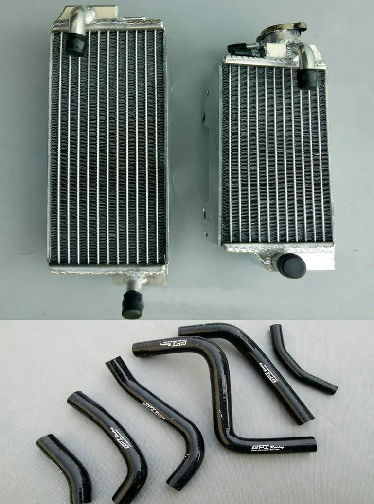 Radiator BLACK Hose Алюминий радиатор+ силиконовый шланг для Suzuki RMZ250 РМЗ 250 2013- RMZ-250 13, 14, 15, 16, 17 - Цвет: Radiator BLACK Hose