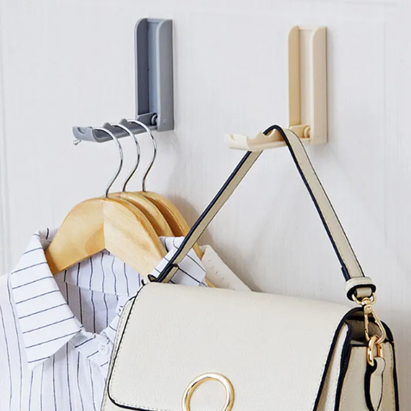 

Creative Folding Household Hook Paste Invisible Plastic Wall Hanging Hook Bathroom Kitchen Multi-function Hook