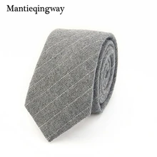 Mantieqingway Fashion Casual Cotton Plaid Striped Mens Tie for Men 6CM Narrow Wedding Business Necktie Fresh
