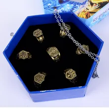 Anel de jóias anime katekyo hitman renascer sawada tsunayoshi anéis cosplay vongola anéis figura ação cosplay brinquedo
