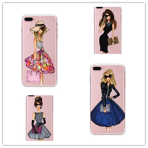 

Beautiful Girl Painting Case For Apple Iphone X 7 8 Plus 6 Plus 5 5s Se Soft Tpu Phone Cases Cover Back Case Fundas Coque Case