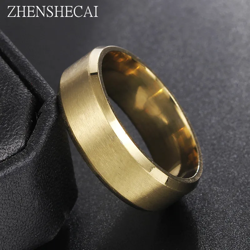

High Quality with charm 3 Colors Gold Color Stainless Steel Fashion Ring for Man Women Wedding Jewelry Accessories g10