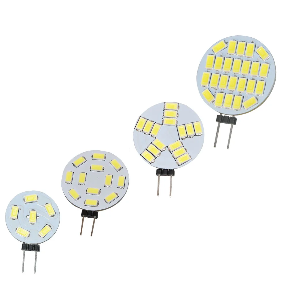 JYL 2 шт яркая G4 6 12 15 24 SMD 5730 Светодиодная лампа для лодки домашняя чистый белый 0 8 Вт
