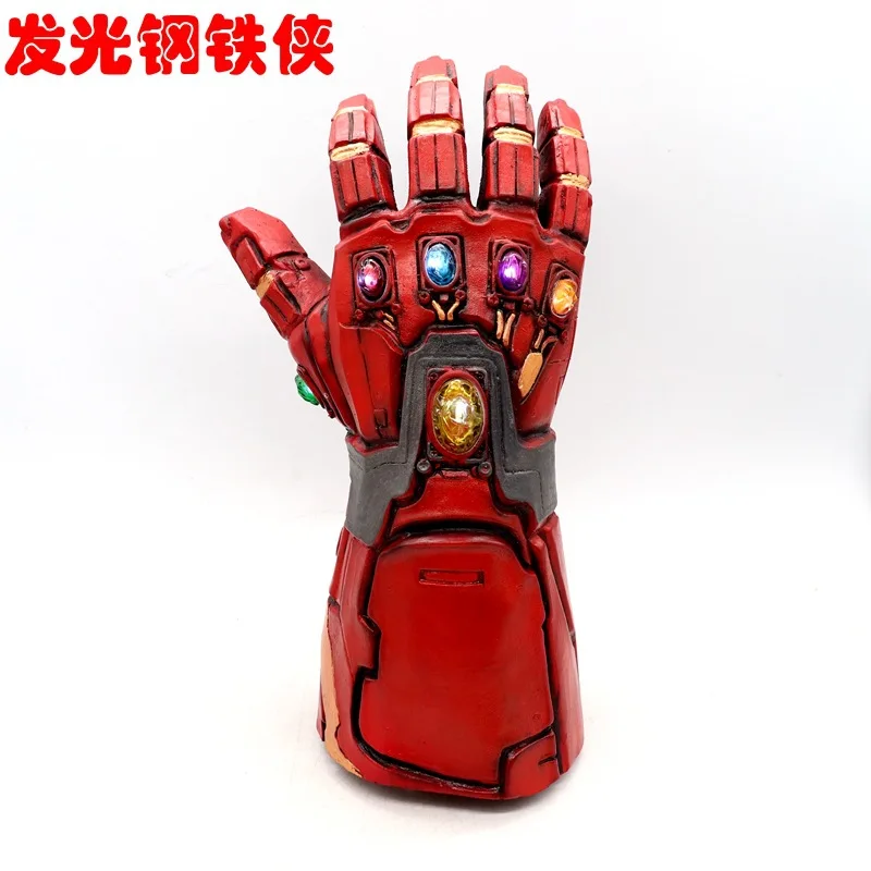 

New Cool Avengers Endgame Superhero Iron Man Tony Stark Thanos Infinity Stone Cosplay Gloves Latex Hand Gauntlet Cosplay Props