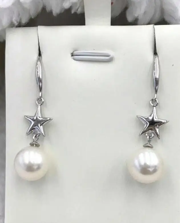 

Wholesale price ^^^ New 9-10mm SouthSea Natural pearl earring 925silver