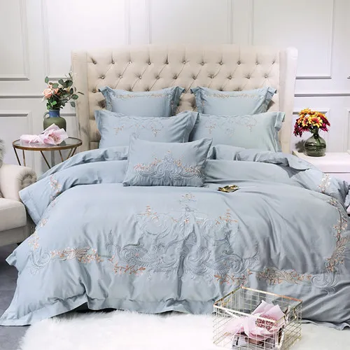 Geen Постельное белье королевы king size постельное бельё из египетского хлопка набор декоративная наволочка для простыни на кровать/постельное белье, 4 штуки/Набор/7 шт - Цвет: 2