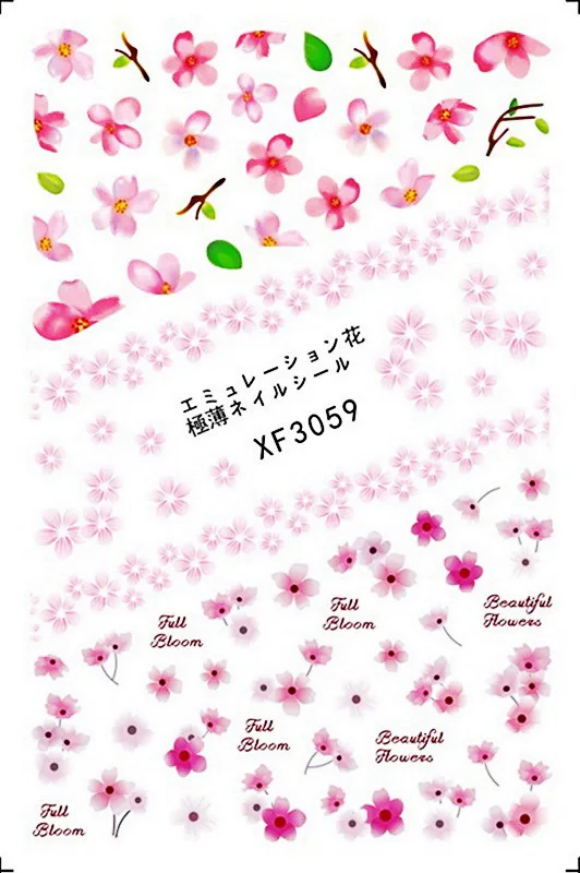 

Florals Patterns! Nails Art Manicure Back Glue Decal Decorations Design Nail Sticker For Nails Tips Beauty