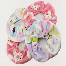 Мультяшный милый кролик утепленный o-тип сиденье для унитаза будет теплый коврик/чехол для сиденья случайный цвет