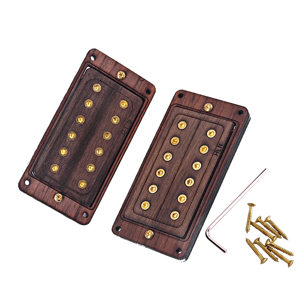 Rosewood Electric Guitar Humbucker Neck Bridge 6 String Pickup Set