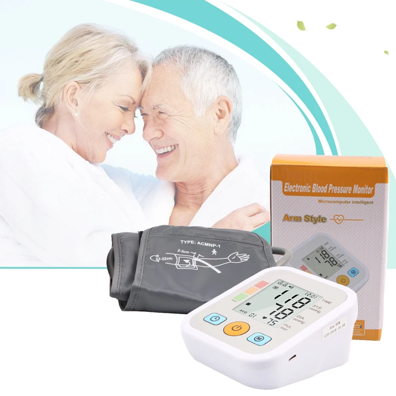 

Home Health Care Digital Blood Pressure Monitor Portable Meter Machine sphygmomanometer Tonometer for Measuring Automatic