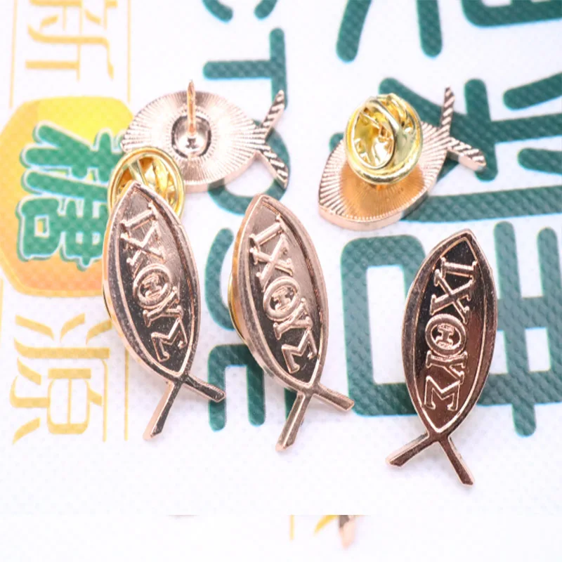 

12 pieces of Christ Jesus fish cross fish brooch, religious Jesus fish brooch cross brooch.