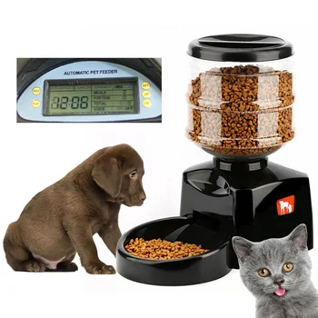

5.5L Automatic Pet Feeder Electronic dog Food Bowl Timing Feeder dish with Voice Record and Big LCD Screen for Cats and Dogs