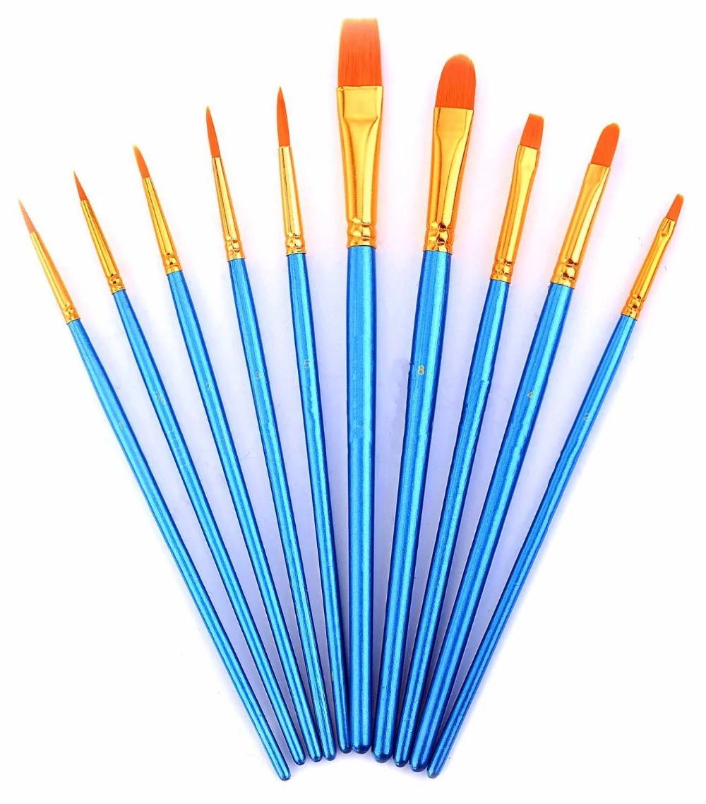 Profesjonalne 10 Sztuk Zestaw Pędzli Do Malowania Dla Artysty Akrylowe Akwarele Olejne Obrazy Dla Dzieci Malowanie Pędzlem Set Brush Set Paint Brushesset 10 Aliexpress