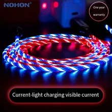 Светодиодный светильник-вспышка USB кабель для зарядки iPhone 6 s 6s 7 8 Plus Xs Max XR X 10 5 5S SE iPad Mini 2.4A провод для быстрого заряда шнур