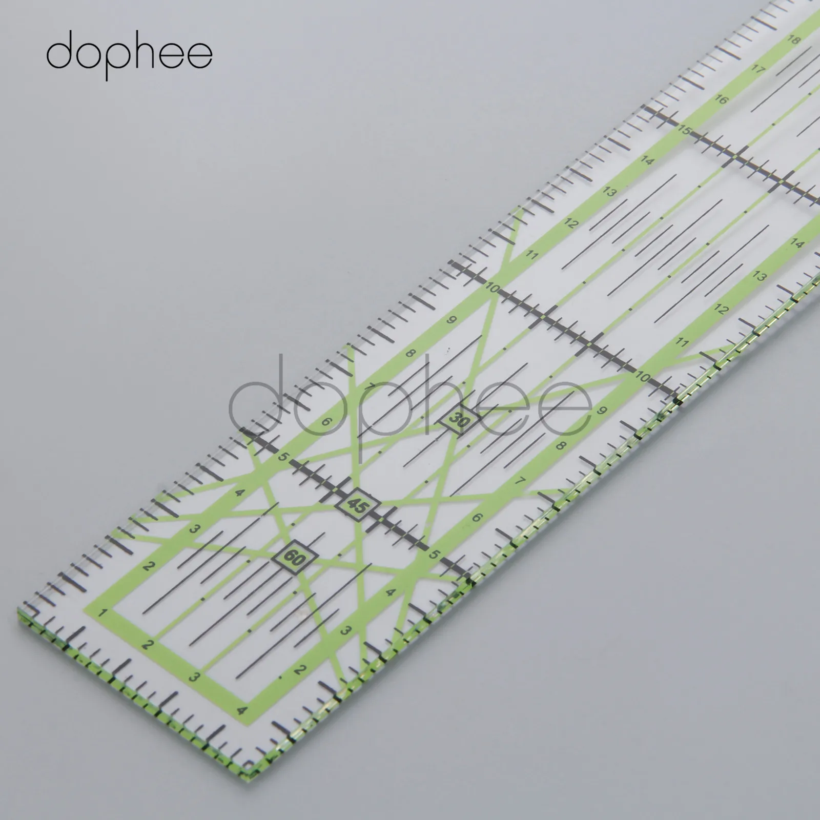 dophee 1pcs 5*30cm Patchwork Ruler Aligned Quilting Ruler Grid Cutting Craft Scale Rule Tailor Handmade Cloth Tools