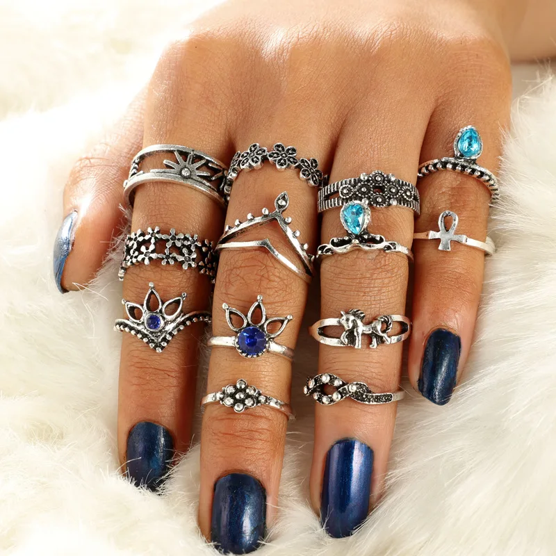 Fashion Jewelry Accessories Funny Finger Rings Set Women Body Jewellery