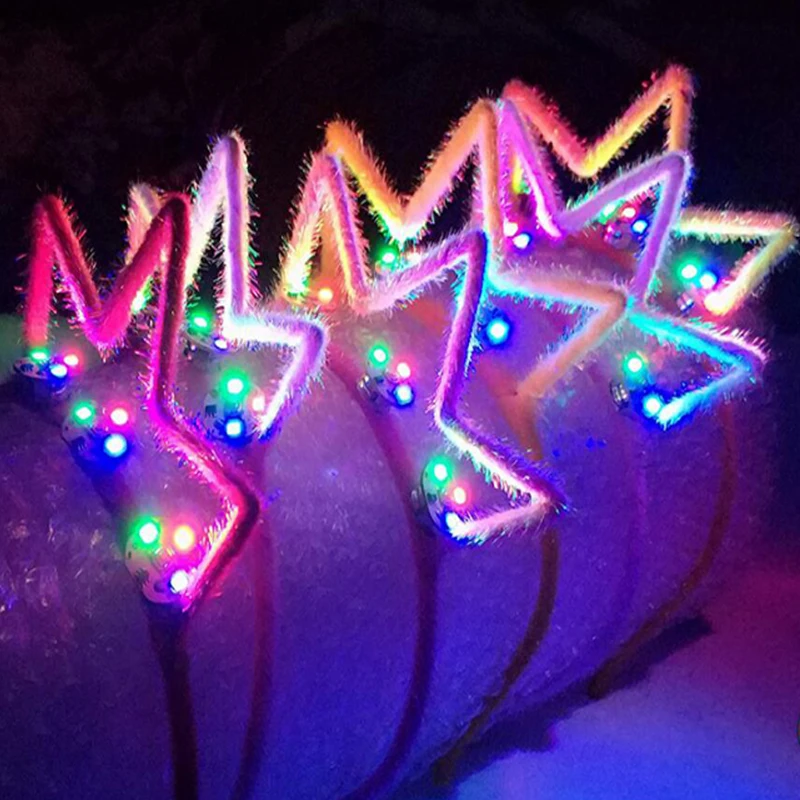 Christmas Toys Crown Led Headband Hair Light FlashingLight Up Toys Hair Accessories Royal Princess Hairband Led Party Supplies  (5)