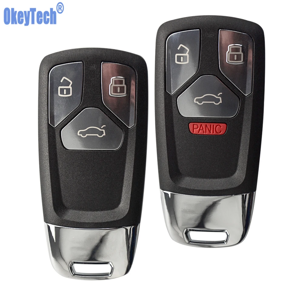 OkeyTech 1 шт. Замена умный пульт дистанционного автомобиля брелок оболочки 3 4 кнопки для Audi TT A4 A5 S4 S5 Q7 SQ7