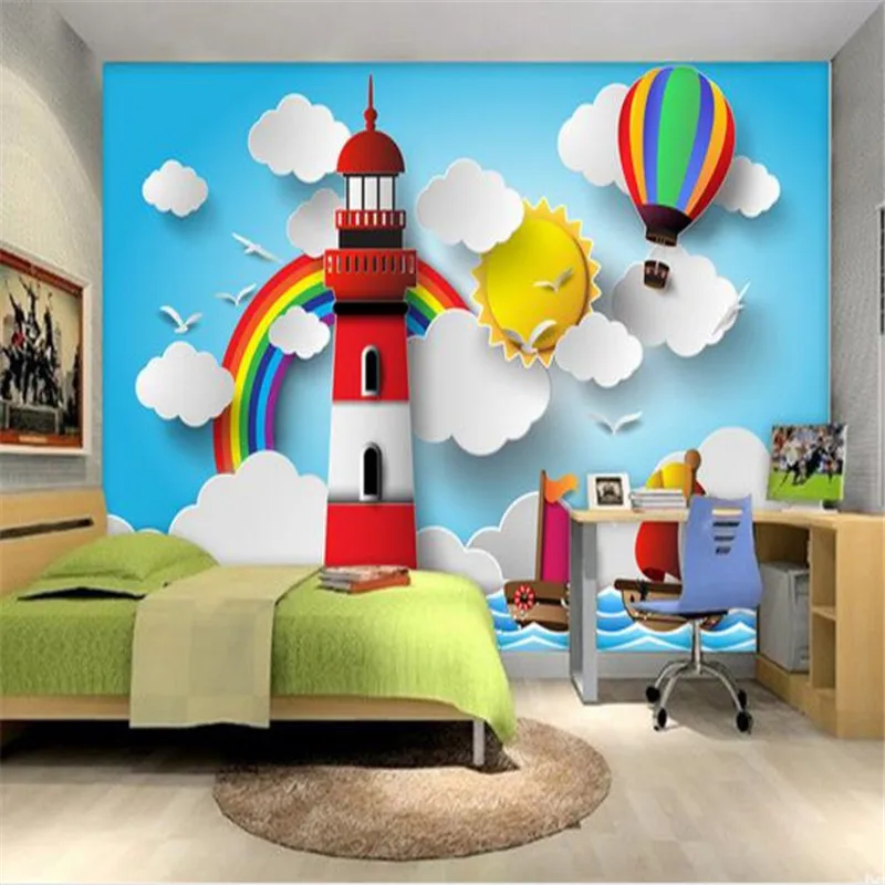 3D Custom Wall Murals Cartoon Pattern Photo Wallpapers Kids Room