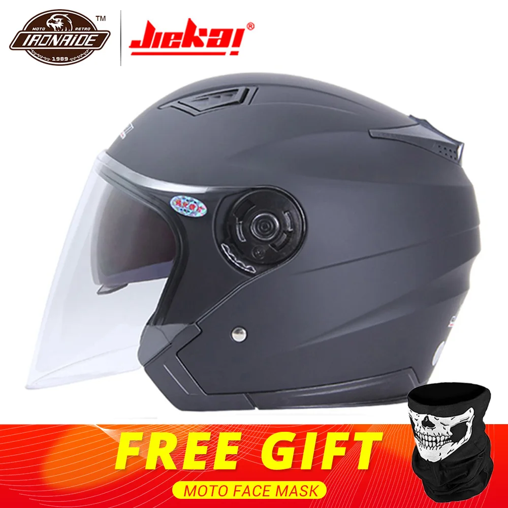 Achat Jiekai Casque De Moto Open Face Capacete Motocicleta Cascos