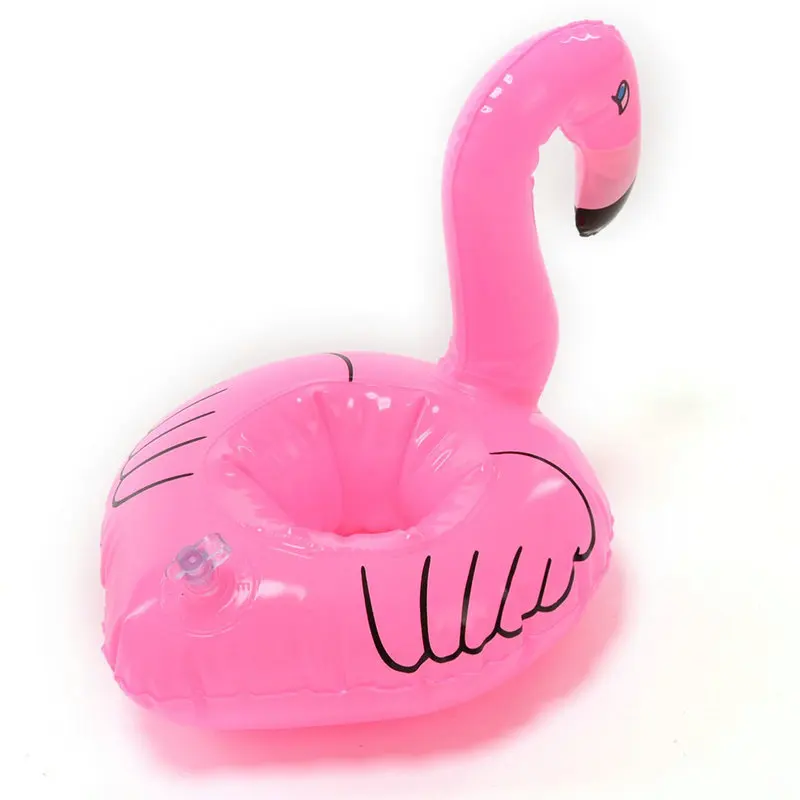 10PCS Mini Flamingo Floating Inflatable Drink Can Cell Phone Holder Stand Pool Swimming Bath Party Kids Float Toys (12)