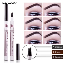 Микроблейдинг, ручка для татуировки бровей, карандаши, водостойкие, вилка, наконечник, 4 головки, ручка для татуировки бровей, для увеличения бровей, оттенок, дешевый макияж