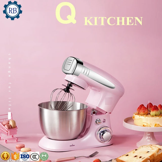 Household Kitchen Stand Mixers Attachement Pink Color Dough Mixer