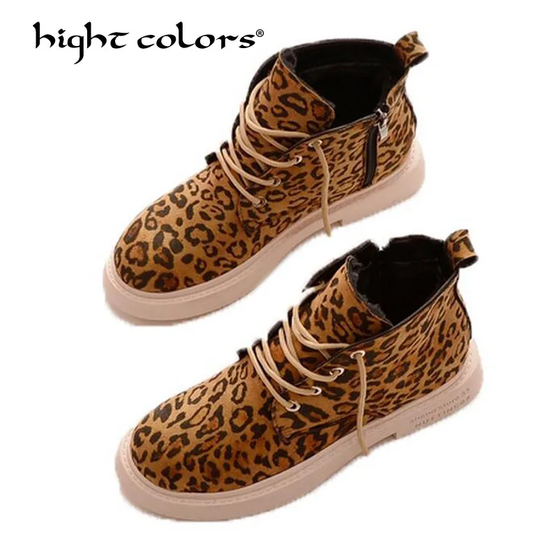 leopard lace up shoes