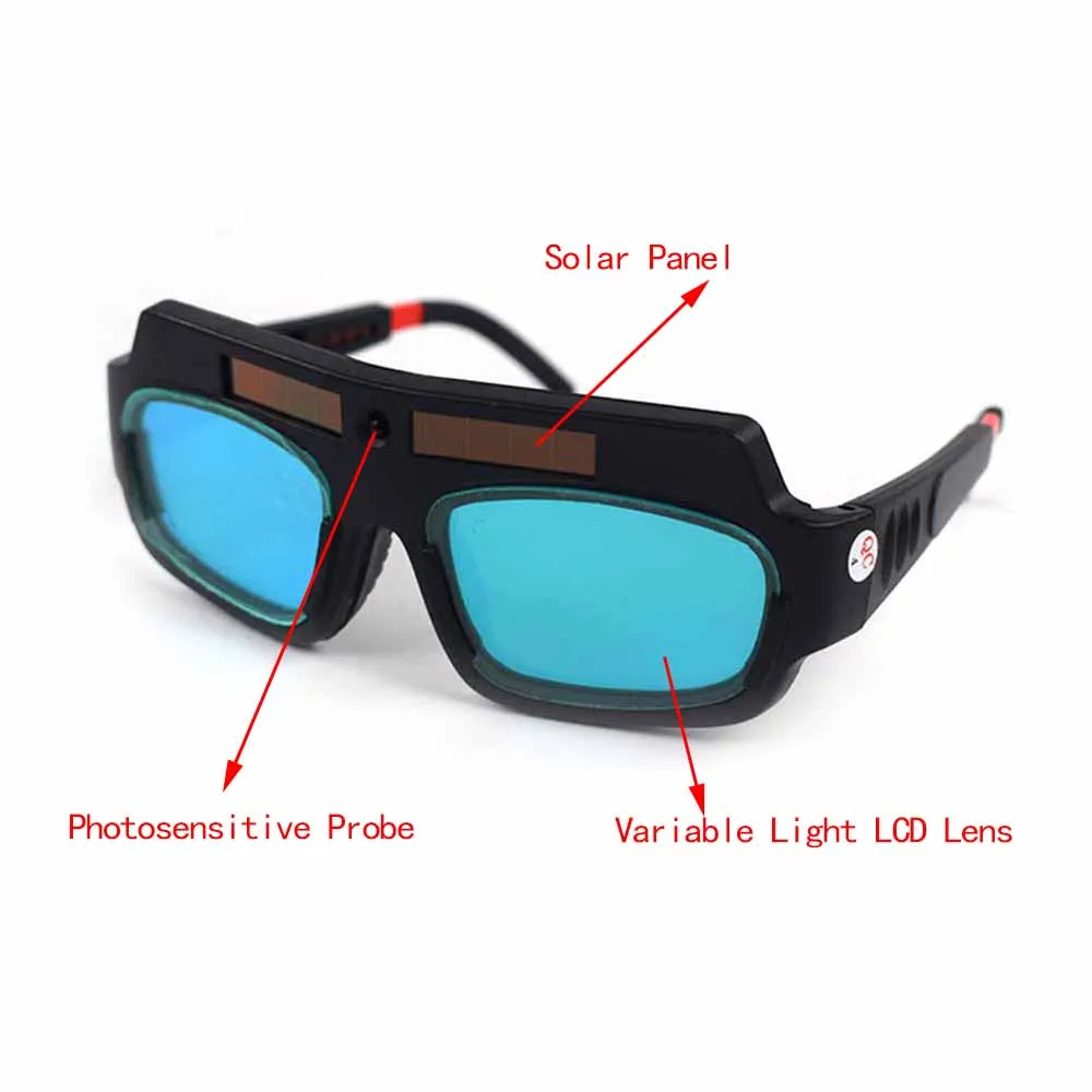 Hihg Качество Солнечная Авто Затемнение очки для сварки очки Регулируемый Arc PC объектив сварочная защита маска шлем очки