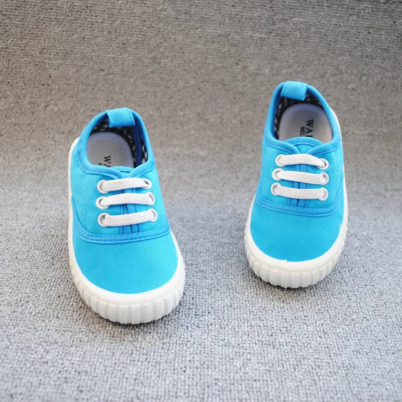 

Girls Boy Shoes Solid Color Canvas Kids Shoes skyblue Breathable Children Casual E-01 Toddler Students Outdoor Sports Footwear