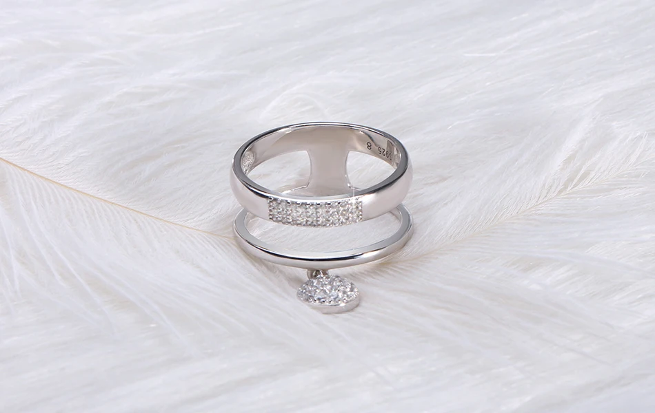 ORSA JEWELS, настоящее 925 пробы, серебряные кольца для женщин, AAA, блестящий кубический циркон, свисающие кольца на палец, наборы женских ювелирных изделий для вечеринки OSR54