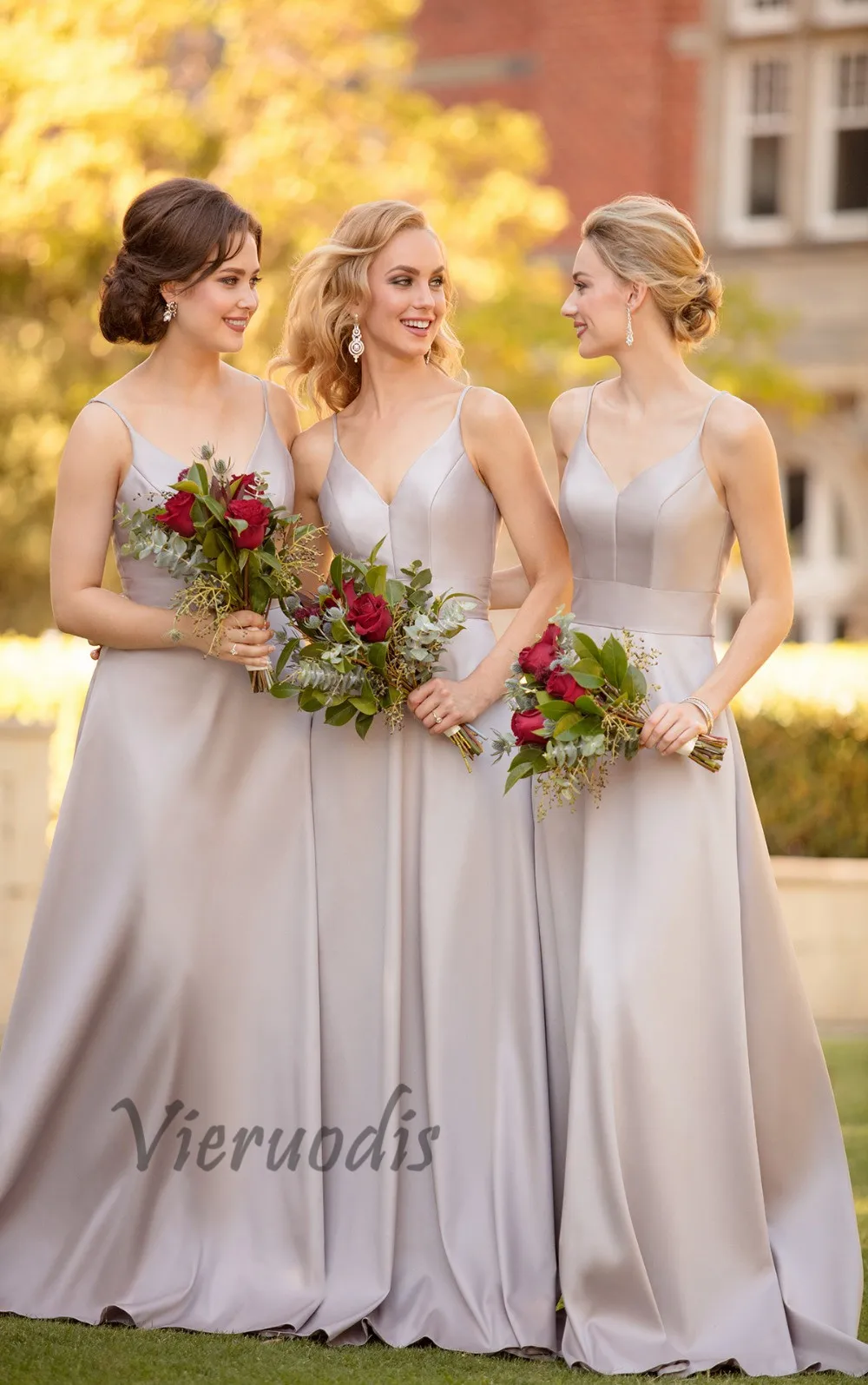 14-1 Sexy Spaghetti Strap Bridesmaid Dresses Long Wedding Party Vestido Longo Vestiti Donna Eleganti Per Cerimonie