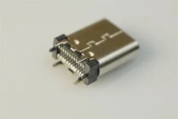 

5 pcs USB 3.1 Type C Connector 24 Pin Female Socket receptacle Surface Mount Straight Vertical PCB SMT Board Guide 9.3mm Height