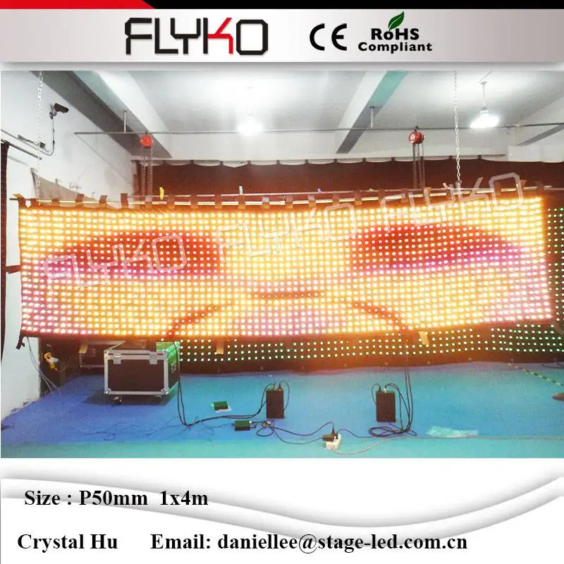 

Led Video Starry Sky Cloth LED Video cloth for TV Show / wedding backdrop P5cm 4x1m