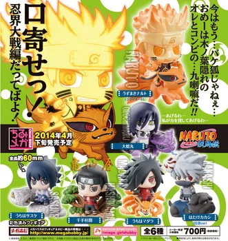 

Anime Cartoon Cute Naruto Uzumaki Naruto Uchiha Sasuke Hatake Kakashi 6 pcs/Set Mini Figures Collectible Kids Toy 5-6cm