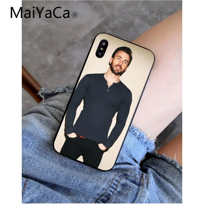 MaiYaCa Chris Evans черный ТПУ Мягкий силиконовый чехол для телефона чехол для Apple iPhone 8 7 6 6S Plus X XS MAX 5 5S SE XR чехол