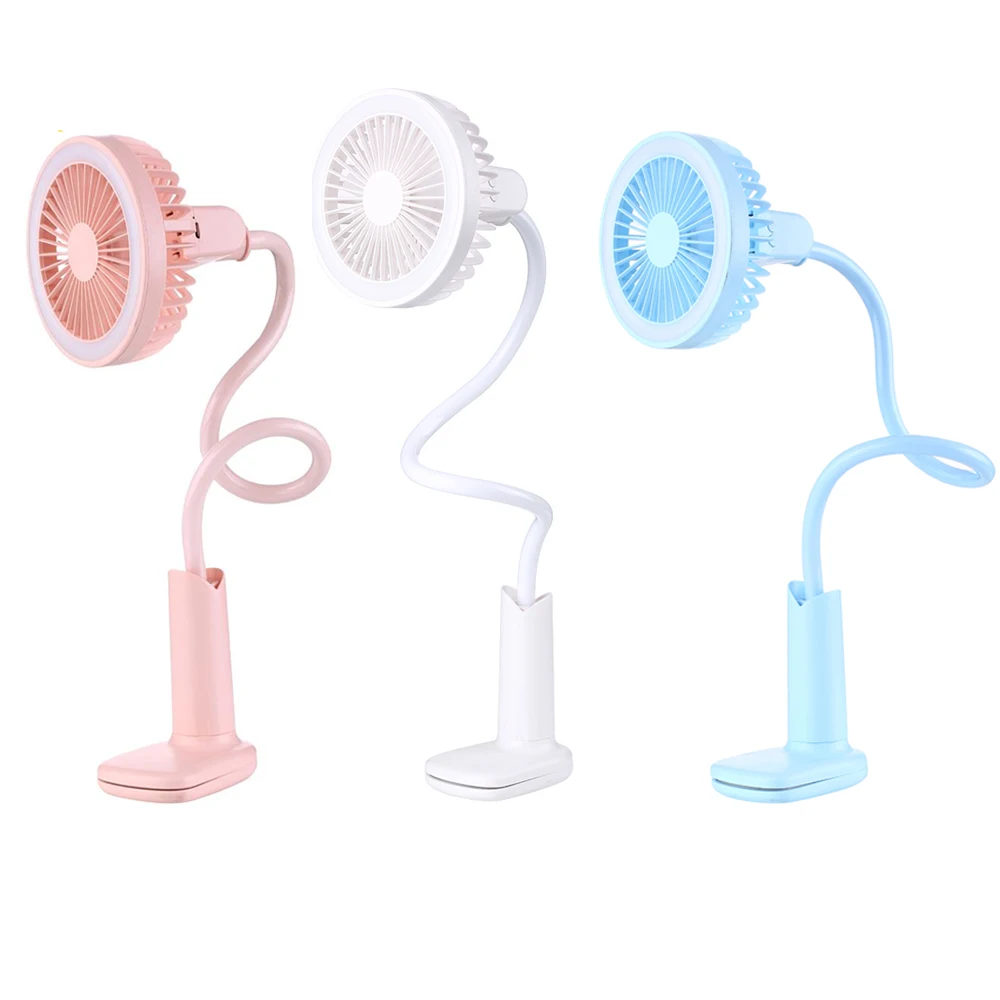 

2in1 Multifunction Mini Led 360 degree Desk lamp USB Rechargeable Clip-on Fan Table lamp Desk Bed Reading book Nightlight Lamp