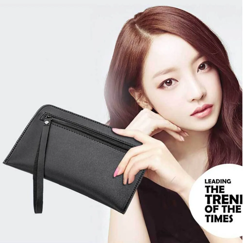 

Casual Women's Slim Wallets Mini Small Handbag Leather Simple Leather Hand Grasping Coin Purse Mobile Phone Packet Portemonnee