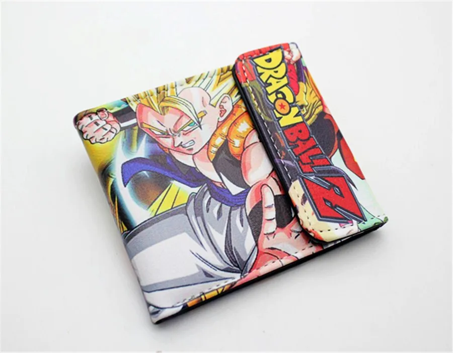 Аниме Dragon Ball и super Goku Роши короткий бумажник для маленьких мальчиков и девочек Для Мужчин's Кошелек двойного сложения держатель для карт слойная кожа мультфильм печати кнопка кошелек