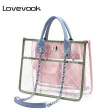 LOVEVOOK Женская сумка через плечо женская сумка через плечо женские прозрачные сумки из прозрачного ПВХ женская сумочка