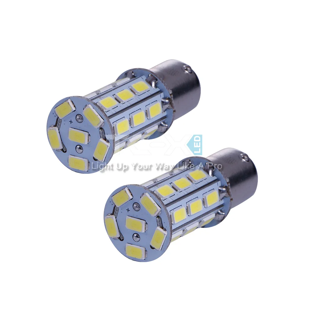 TC-X 2 шт. P21W 1156 27 светодиодов 5730 SMD 12 В BA15S высокое Мощность автомобиль хвост лампы стоп-сигналы Авто re V ERSE лампы Яркий белый автомобиль-Стайлинг